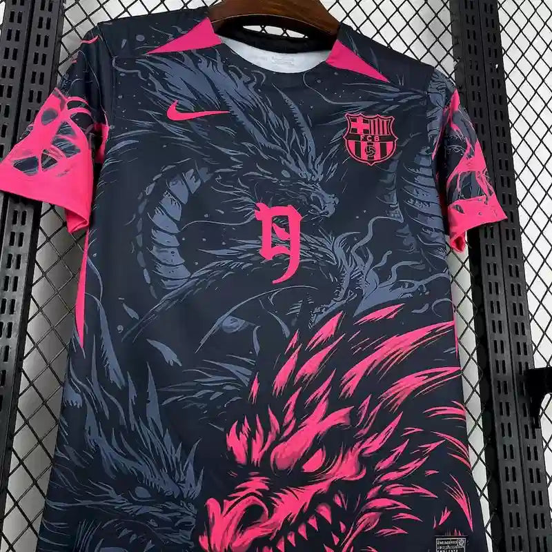 2025/2026 Barcelona Dragon Special Edition Dark and Pink Football Shirt