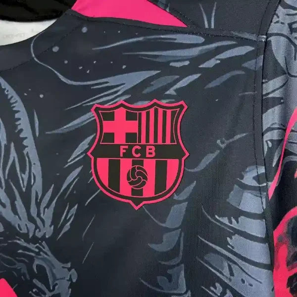 2025/2026 Barcelona Dragon Special Edition Dark and Pink Football Shirt
