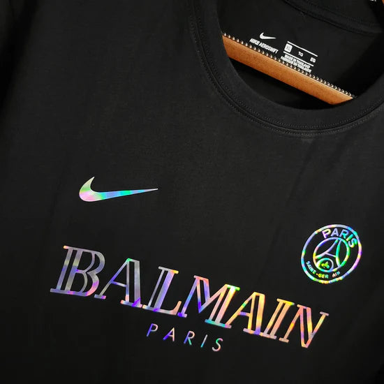2023/2024 Paris Saint-Germain Black Balmain Football Shirt