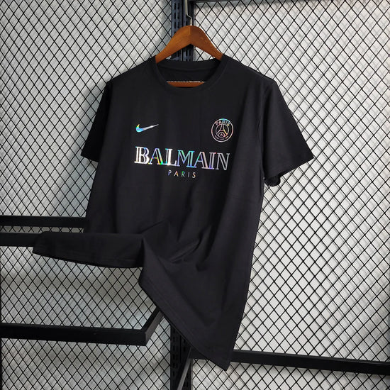 2023/2024 Paris Saint-Germain Black Balmain Football Shirt