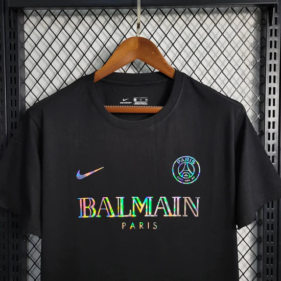 2023/2024 Paris Saint-Germain Black Balmain Football Shirt