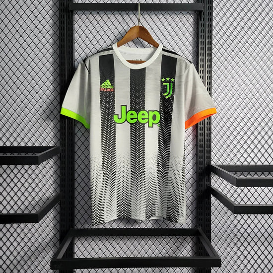 2019/2020 Retro Juventus Joint Edition Black and White Stripes Football Shirt