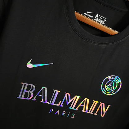 2023/2024 Paris Saint-Germain Black Balmain Football Shirt