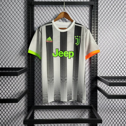 2019/2020 Retro Juventus Joint Edition Black and White Stripes Football Shirt