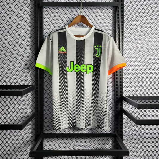2019/2020 Retro Juventus Joint Edition Black and White Stripes Football Shirt