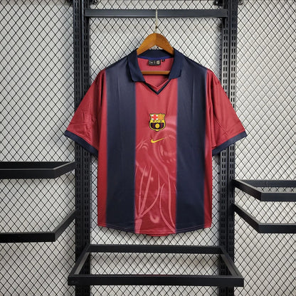 2000/01 Retro Barcelona x Travis Scott Home Skeleton Football Shirt