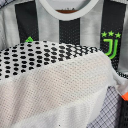 2019/2020 Retro Juventus Joint Edition Black and White Stripes Football Shirt