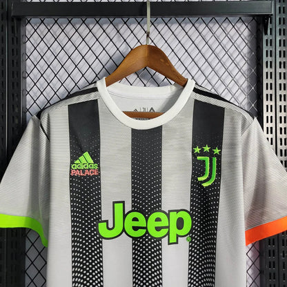2019/2020 Retro Juventus Joint Edition Black and White Stripes Football Shirt